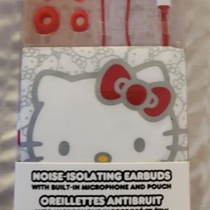 ❤️❤️Sold❤️❤️Hello Kitty Noise Isolating Earbuds with Microphon
